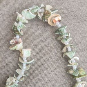 Unique Shell Pieces Necklace♡Long Strand.